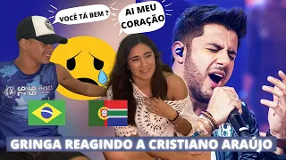 GRINGA REAGINDO A CRISTIANO ARAUJO  “E COM ELA QUE EU ESTOU” & “CASO INDEFINIDO”.