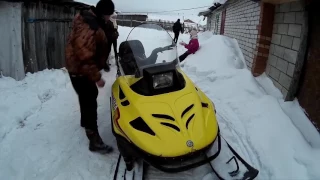 Снегоход Тайга 500, заводим с электро стартера