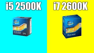 Intel Core i5 2500K vs i7 2600K  | Tested in Cinebench R20 and 8 Games