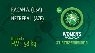 58 kg - Irina Petrovna NETREBA (AZE) df. Allison Mackenzie RAGAN (USA), 6-1