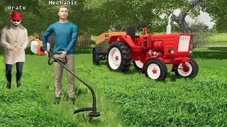 ПРИЕХАЛИ К ДЕДУ В ДЕРЕВНЮ и СКОСИЛИ ВСЮ ТРАВУ - СКОЛЬКО ЗАРАБОТАЛИ? ► Farming Simulator 22 ПО СЕТИ