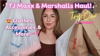 TJ MAXX & MARSHALLS HAUL 🛍️ Clothes, beauty, accessories & more! Try on haul 2024 ✨