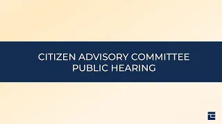 Everett Citizens Advisory Committee Public Hearing Aug. 8, 2023