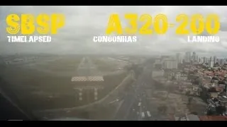 Timelapsed Cockpit Landings : São Paulo Congonhas SBSP in the A320