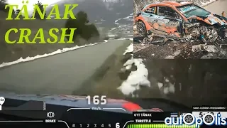 WRC TANAK CRASH 160km/h+!!. RALLY Montecarlo. Incidente TÄNAK / JÄRVEOJA (OK!)