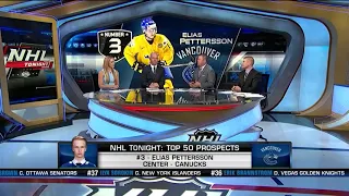 Top 50 Prospects:  Elias Pettersson lands at No. 3 on the list  Aug 31,  2018