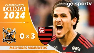 NOVA IGUAÇU 0 X 3 FLAMENGO | MELHORES MOMENTOS | CAMPEONATO CARIOCA 2024 | ge.globo