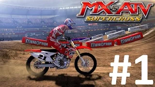 MX vs ATV Supercross Encore PS4 Walkthough Part 1 - I CRASHED ALREADY!