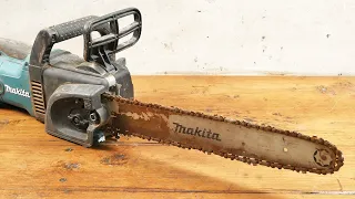 Rusty Chain Saw Restoration  Makita U4030A