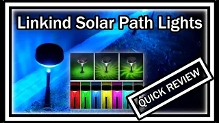 Linkind Solar Path Lights Outdoor Solar Lights, Solar Christmas Lights 4 Pack QUICK REVIEW
