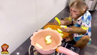 Smart YoYo Jr helps dad make dinner for him