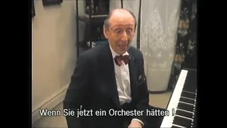 Vladimir Horowitz having fun with his piano at home (1985).