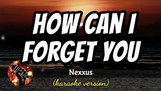 HOW CAN I FORGET YOU - NEXXUS (karaoke version)