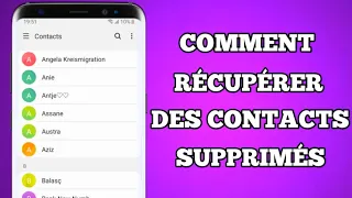 Comment récupérer des contacts supprimés