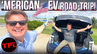 Here's What It's Like To Roadtrip & CHARGE The New All ELECTRIC Ford F-150 Lightning! (Part 1 of 2)