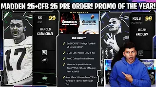 MADDEN 25+CFB 25 PRE ORDER BONUSES! PROMO OF THE YEAR! ALL THEME TEAM ALL STARS PLAYERS REVEALED!