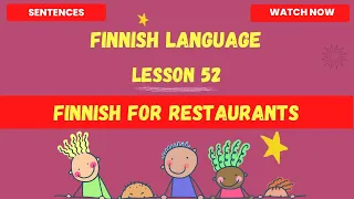 Finnish for restaurants |Finnish language lesson for beginners | Finnish language 2023 | Finnish
