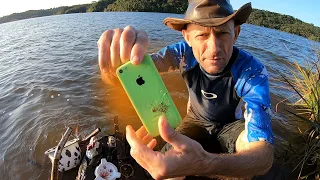 Mergulho e Pesca Magnética no Lago. Veja as coisas incríveis que encontrei !!!