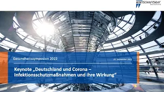 Gesundheitssymposion 2022 / 10 Keynote - Prof. Dr. Hendrik Streeck