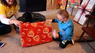 Nick Opening Some of His Gifts