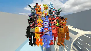 DESTROYING ALL SIREN HYPER FNAF SECURITY BREACH ANIMATRONICS RUINED DLC IN GMOD!