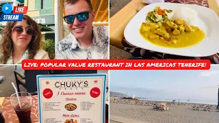 🔴LIVE: BARGAIN & POPULAR Value Beach Views Restaurant in Las Americas Tenerife  ☀️