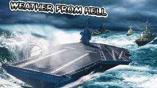 Ships in Storms | 10+ TERRIFYING MONSTER WAVES, Hurricanes & Thunderstorms at Sea