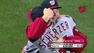 Max Scherzer talks on the field about throwing a no-hitter against the Mets