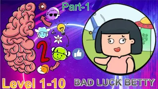 Brain Test Tricky Stories Bad Luck Betty Part - 1, Level 1-10