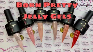 Born Pretty Haul - Jelly Pink Nude Gel Nail Polish Set of 6 10ml Bottles - Swatches #bornpretty