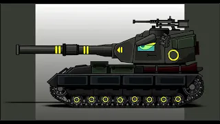 How To Draw Cartoon Tank FV215b-183 The Destroyer | HomeAnimations - Cartoons About Tanks