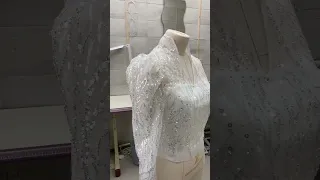 The process of creating a couture wedding dress. Процесс создания свадебного платья от кутюр.