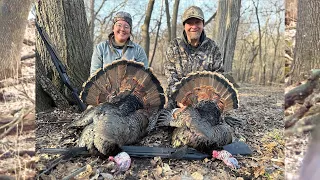 2023 Iowa Turkey Hunt -- Doubled Up Opening Morning!