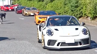 【大黒PA】スーパーカー加速サウンド/Supercars sound in Japan. Aventador, GT3RS, Pista, Huracan, and more!