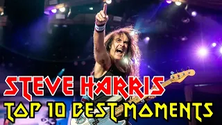 TOP 10 STEVE HARRIS BEST MOMENTS - IRON MAIDEN