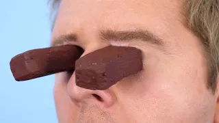 CHOCOLATE BARS STUCK IN EYES!