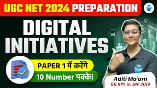 Digital Initiatives UGC NET Paper 1 by Aditi Ma'am | Paper-1 UGC NET 2024 Preparation | JRFAdda