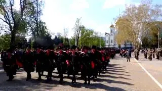 20.04.13 Краснодар парад казаков ШЕСТВИЕ по Красной Старотитаровская