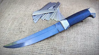 Wootz steel from construction knives . Making BEBUT knife