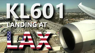 [4K] KLM Boeing 787-10 Approach & Landing + Parallel Takeoff at Los Angelesl! | KL601 | AMS-LAX