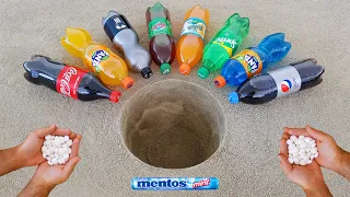 Experiment !! Coca Cola, Pepsi Light, Fruko, Sprite Fanta, Yedigün and Mentos Underground