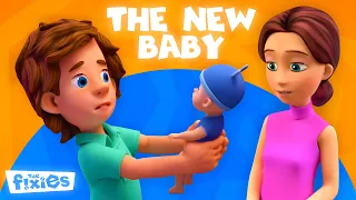 The NEW Baby! Can Tom Thomas look after it? 👶 | The Fixies | Animation for Kids