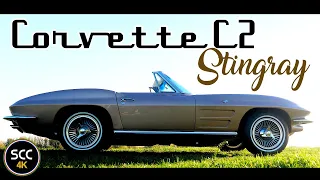 CHEVROLET CORVETTE C2 STINGRAY CONVERTIBLE 1964 | 4K | Drive in top gear | V8 engine sound | SCC TV
