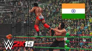 THE GREAT KHALI VS JINDER MAHAL | STEEL CAGE MATCH WWE 2K19