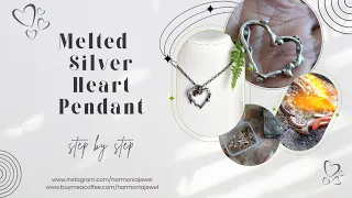 Melted Silver Heart Pendant Step by Step Easy Jewellery Making Video