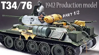 T34/76 1942 Production model - Part 1 - 1/35 Tamiya  - Tank Model - [ model building ]