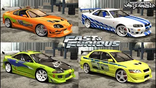 Brian O'Conner Fast and Furious Cars