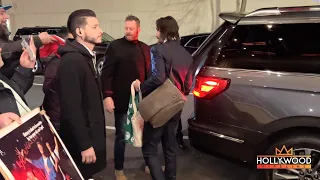 Keanu Reeves at his hotel after promoting "The Matrix Resurrections" on The Late Show