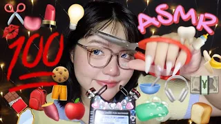 ASMR 💯 + emoji Triggers Challenge in 💯 sec