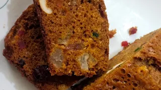 Christmas Fruit Cake l Bakery Style Plum Cake recipe l Without Oven l Fruit Cake Without Mould